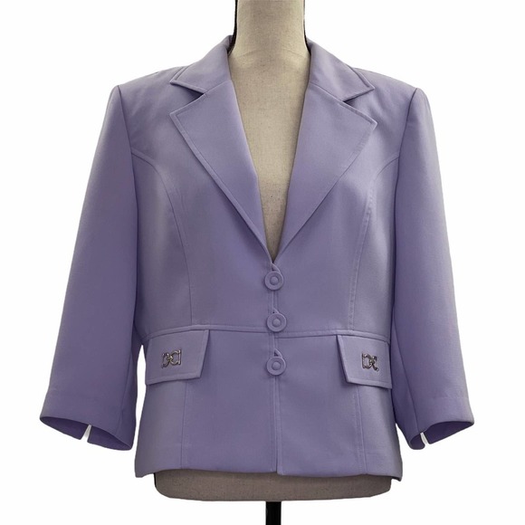 Agb Lavender Purple Blazer Jacket Women’s Size 16 - Picture 1 of 11